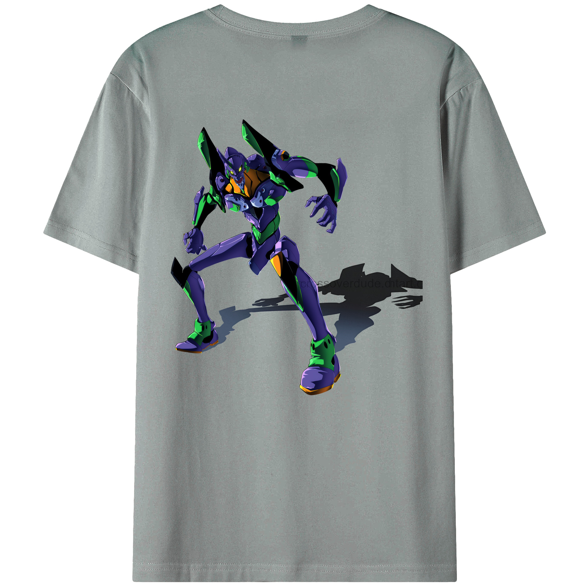 （画像用） EVA 新世紀エヴァンゲリオン 綿100％ メンズ半袖Tシャツ（バックプリント） 通気性